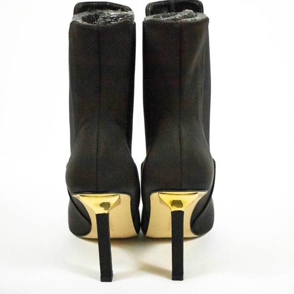 Good American Brown Chelsea Pointed Toe Heeled Ankle Boots Booties Size 7.5 - Picture 9 of 12